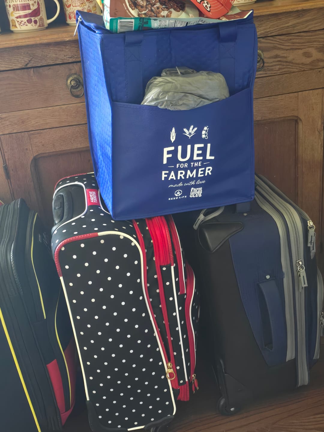 Customer photo review of "Fuel the Farmer" Field Meal Delivery Bag