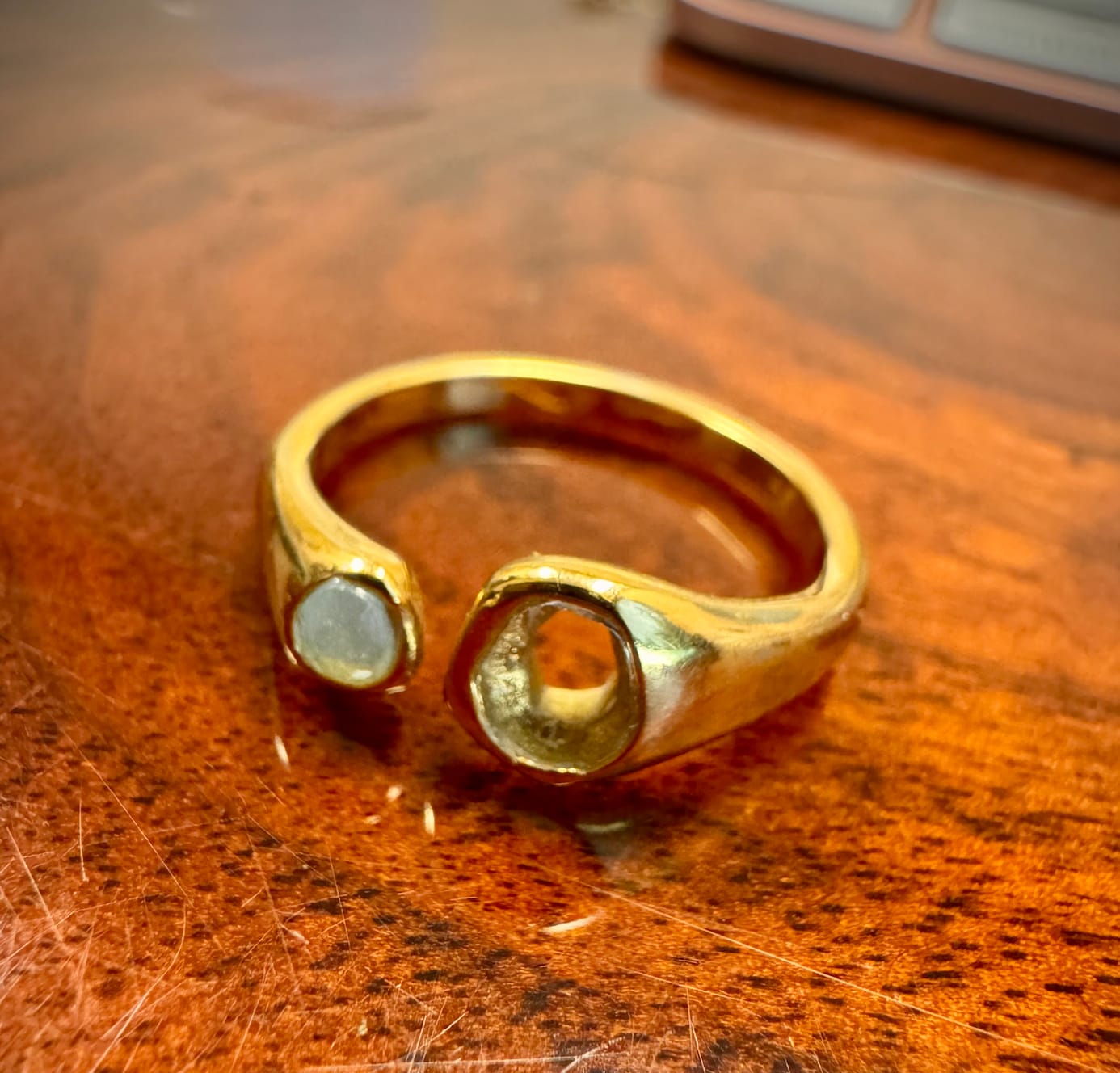 Customer photo review of Vintage Aquamarine Wrap Ring