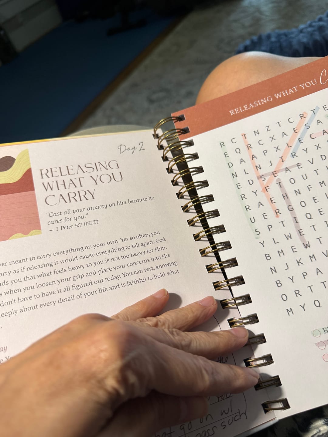 Customer photo review of Be Still: Word Search Devotional for Peace & Rest in God