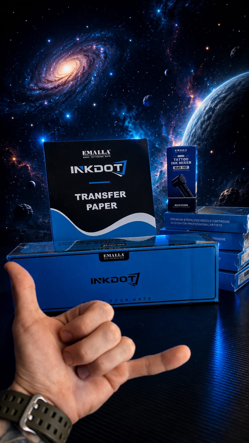 Customer photo review of EMALLA INKDOT Wireless Tattoo Stencil Thermal Printer – Instant Phone-to-Stencil Printing
