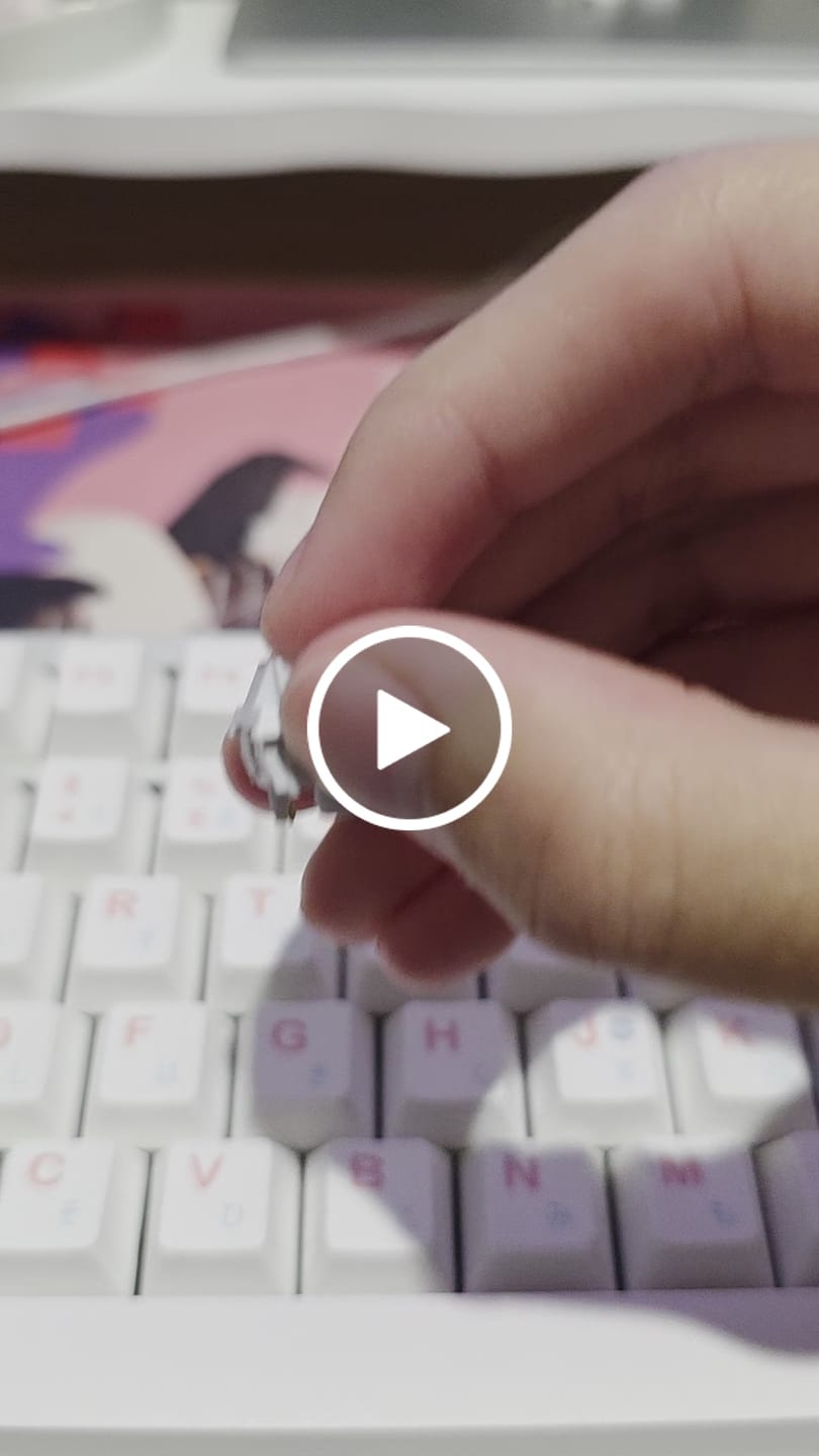 Customer video review of KEYGEEK PA LINEAR SWITCH FACTORY LUBED (10PCS)