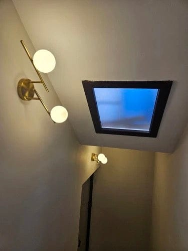 Customer photo review of Kinkiet LED złoty z kloszem-kulą | OPALA