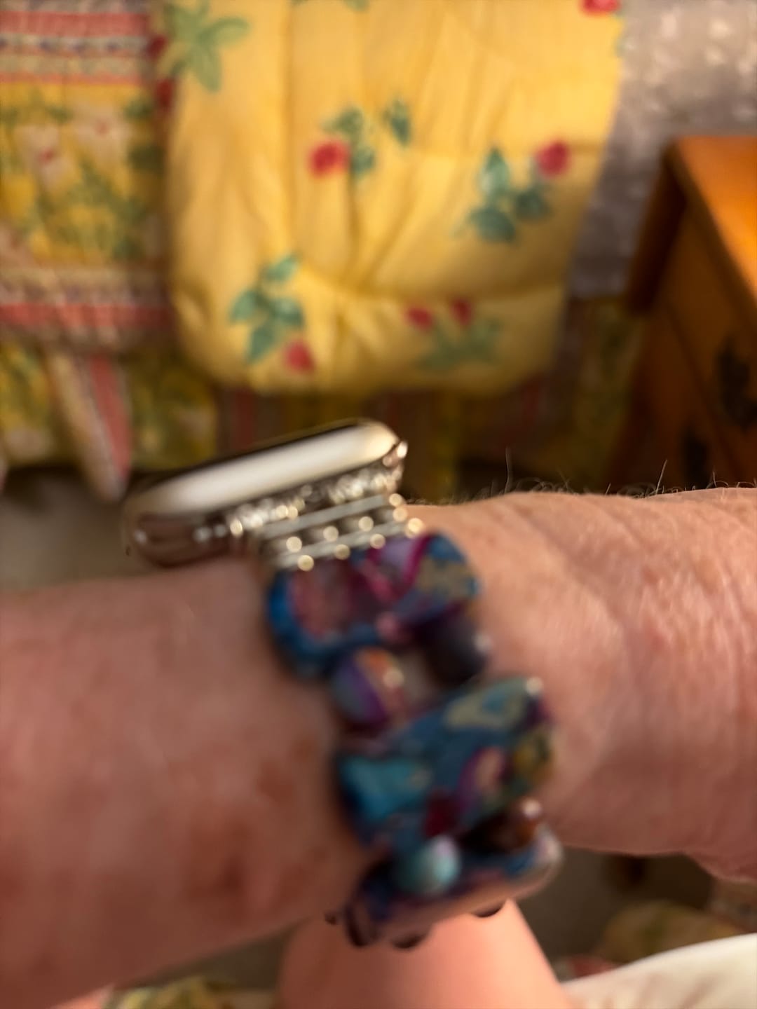 Customer photo review of Celestial Radiance Stretch Apple Watch Strap