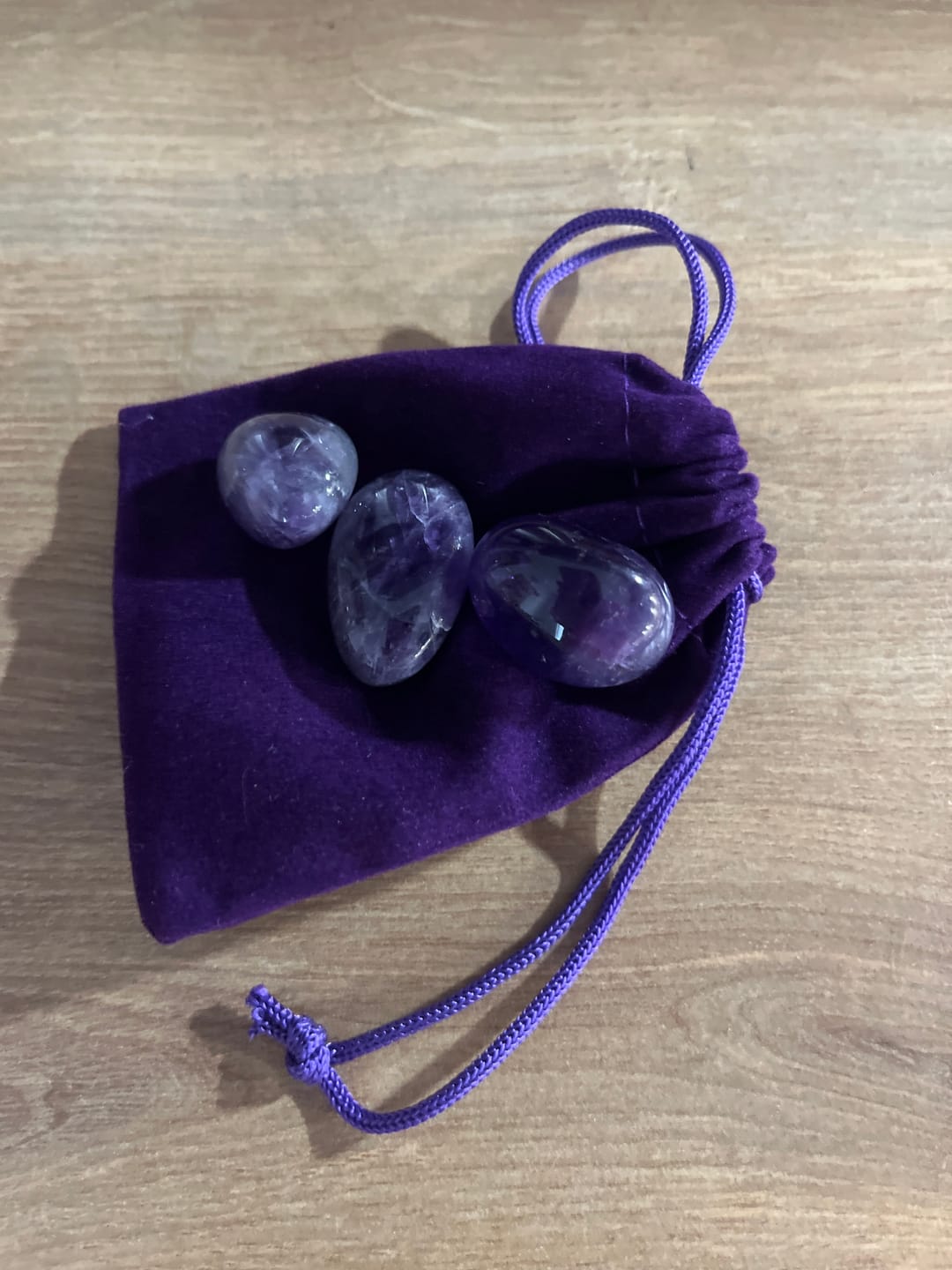 Customer photo review of Lot de Pierres Roulées Améthyste du Brésil "Bonté" - 30g