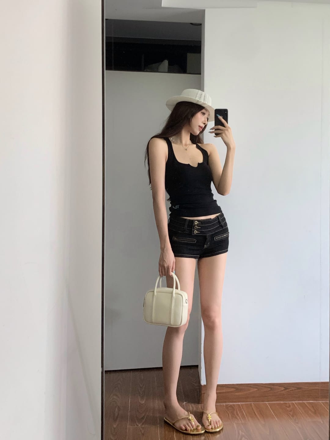 Customer photo review of IAMXIAA Angel Logo Ribbed Racerback Tank Top