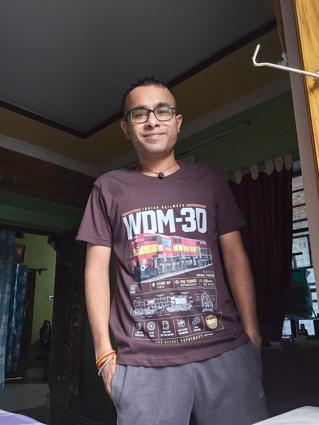 Customer photo review of WDM 3D Railfan Cotton T-shirt