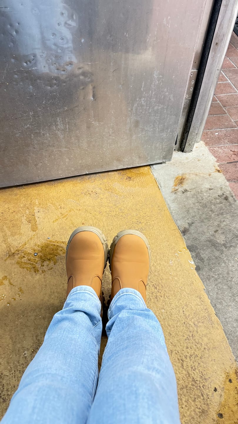 Customer photo review of Maven 6" Waterproof Slip-On Composite Toe Boots