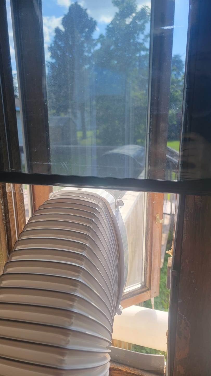 Customer photo review of Custom Portable AC Window Kit for Casement Windows