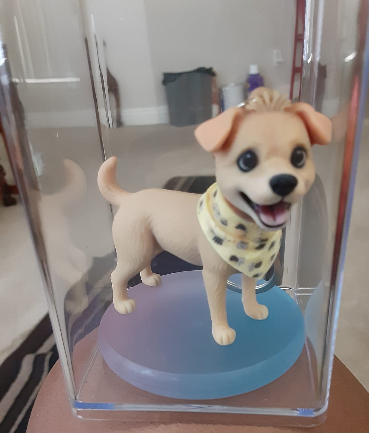 Customer photo review of Custom Chibi Figure Keychain - Personalized 3D Photo Miniature
