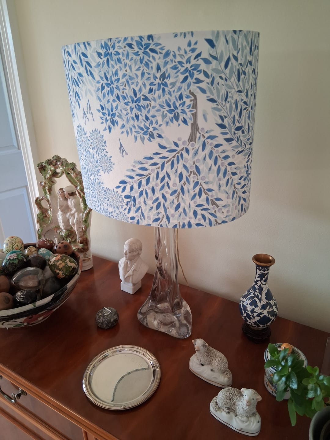 Customer photo review of Oval Somerset Blue Handmade Handmade Lampshade