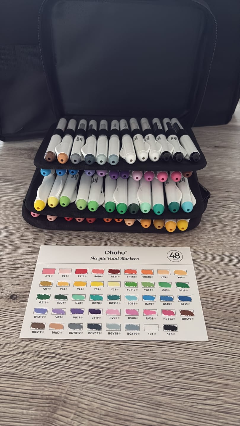 Customer photo review of Ohuhu Nahuku Direct-ink Acrylic Markers