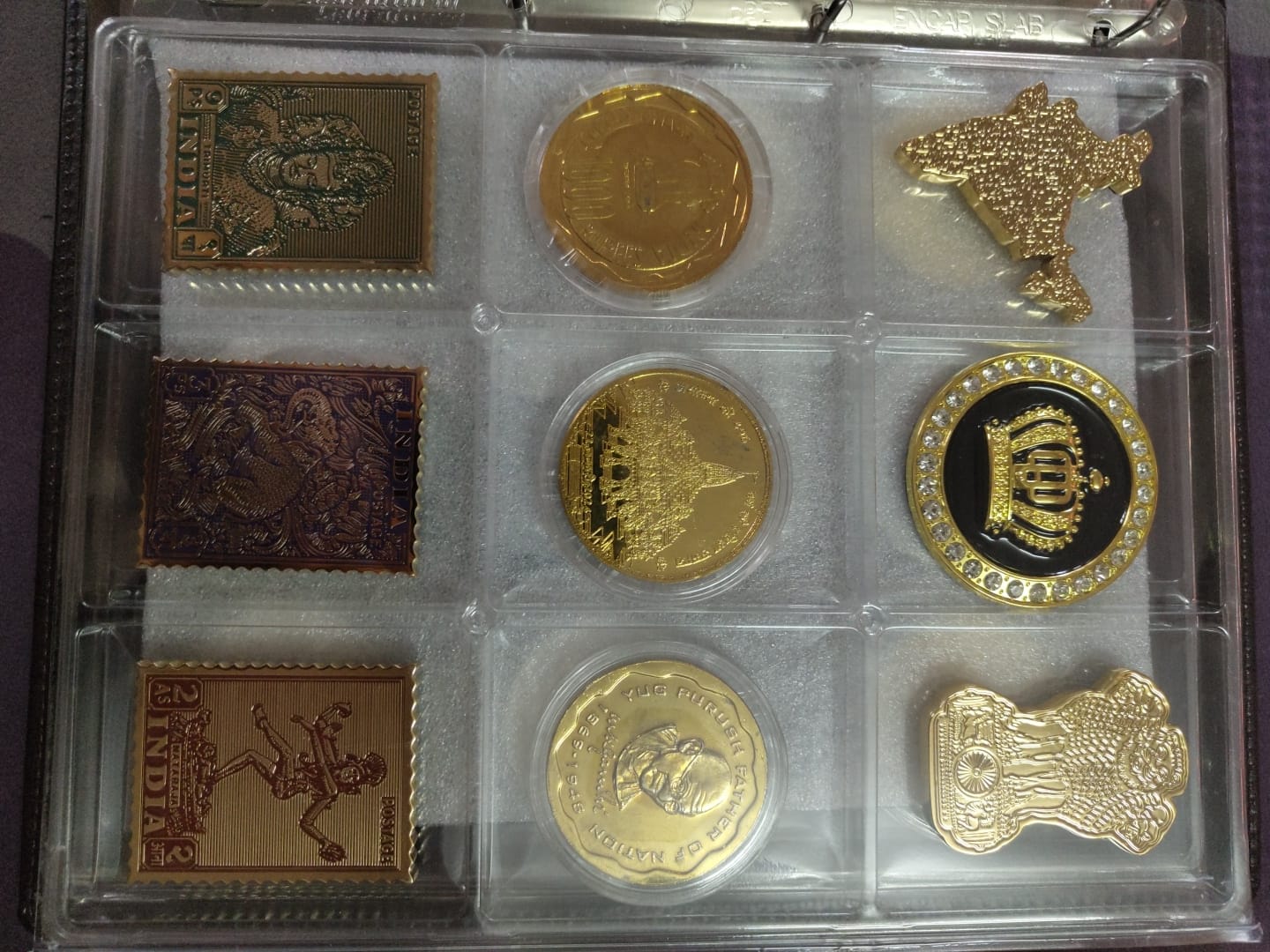 Customer photo review of The Philately Paperweight - Ajanta Panel - 24K Goldplated Brass