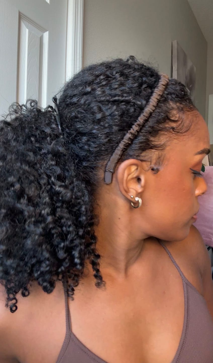 Customer photo review of Comfort Curve Silk Headband