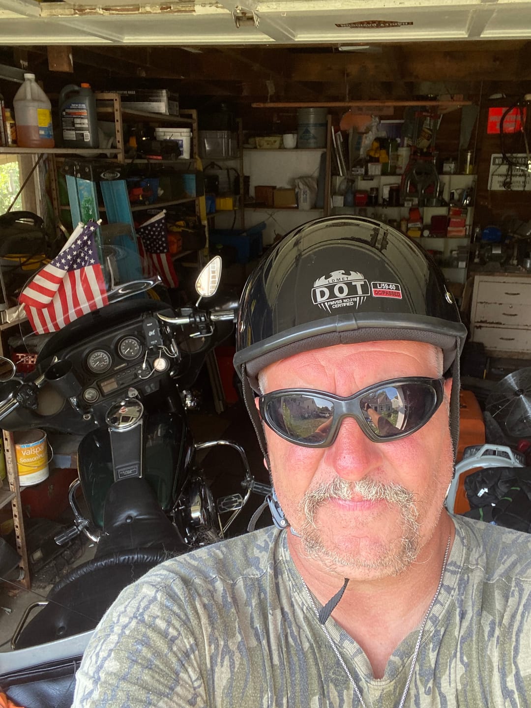 Customer photo review of Low Profile Reversible DOT Polo Helmet / Gloss Black