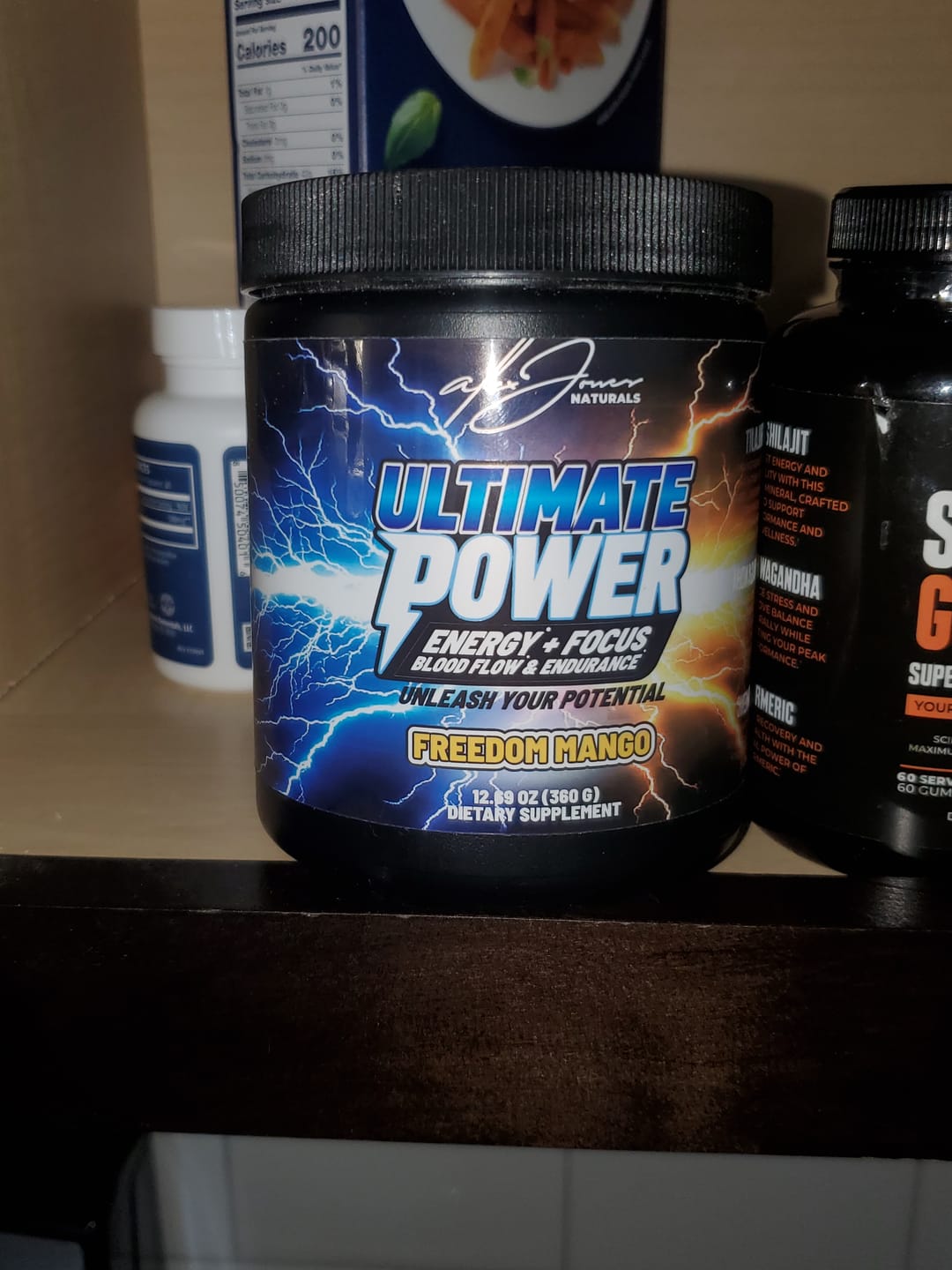 Customer photo review of Ultimate Power Drink Mix - Energy & Focus* (Freedom Mango) (420 Grams) (30 Servings)