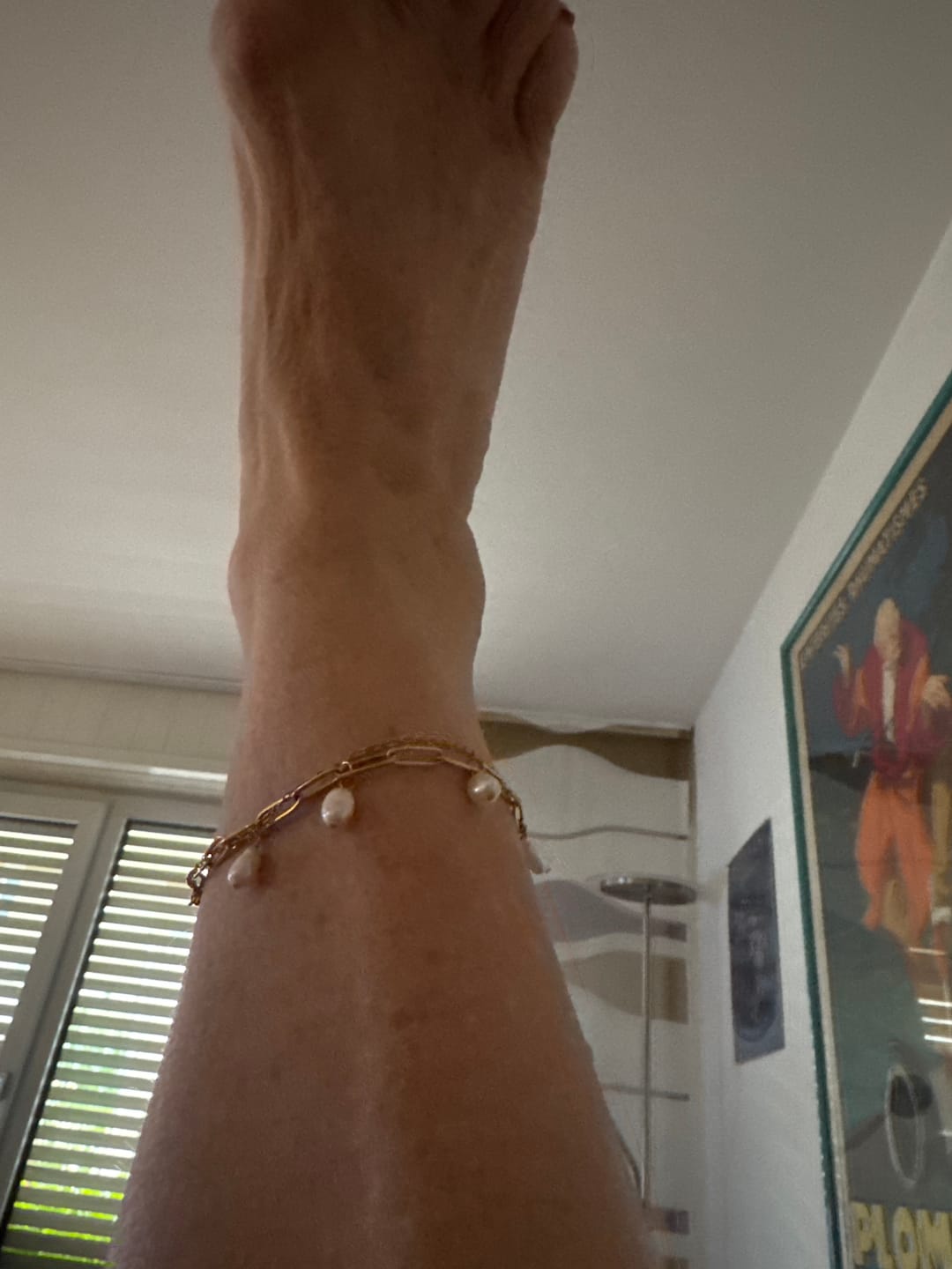 Customer photo review of Pearl Moon Anklet Set