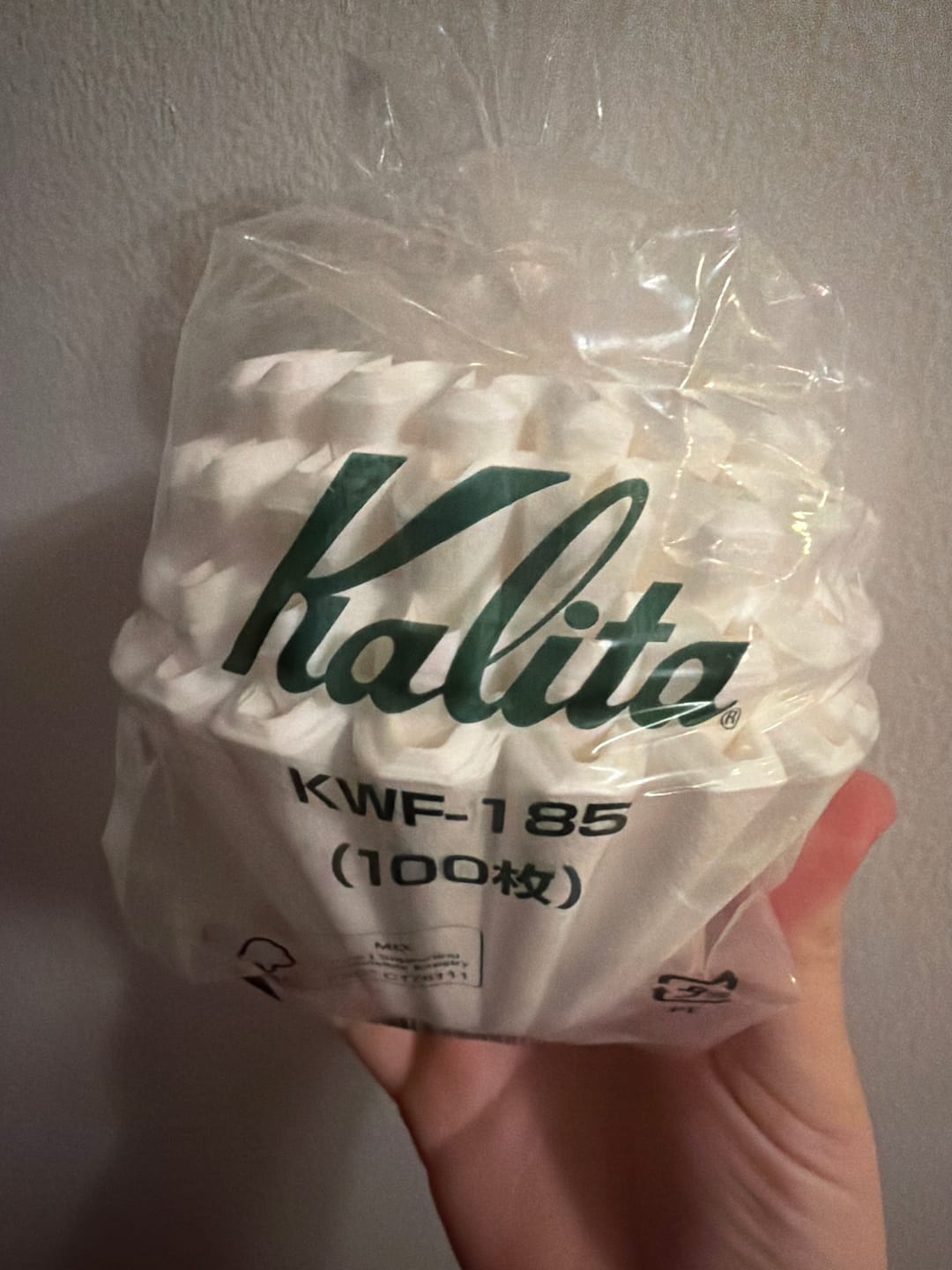 Customer photo review of Kalita Wave 185 Coffee Filters - 100ct