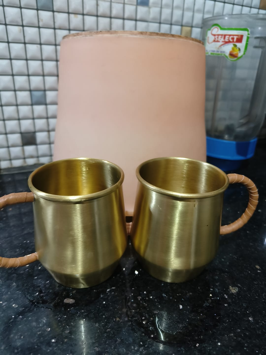 Customer photo review of Brass Coffee Mug | Handcrafted Mug for Everyday Coffee & Tea