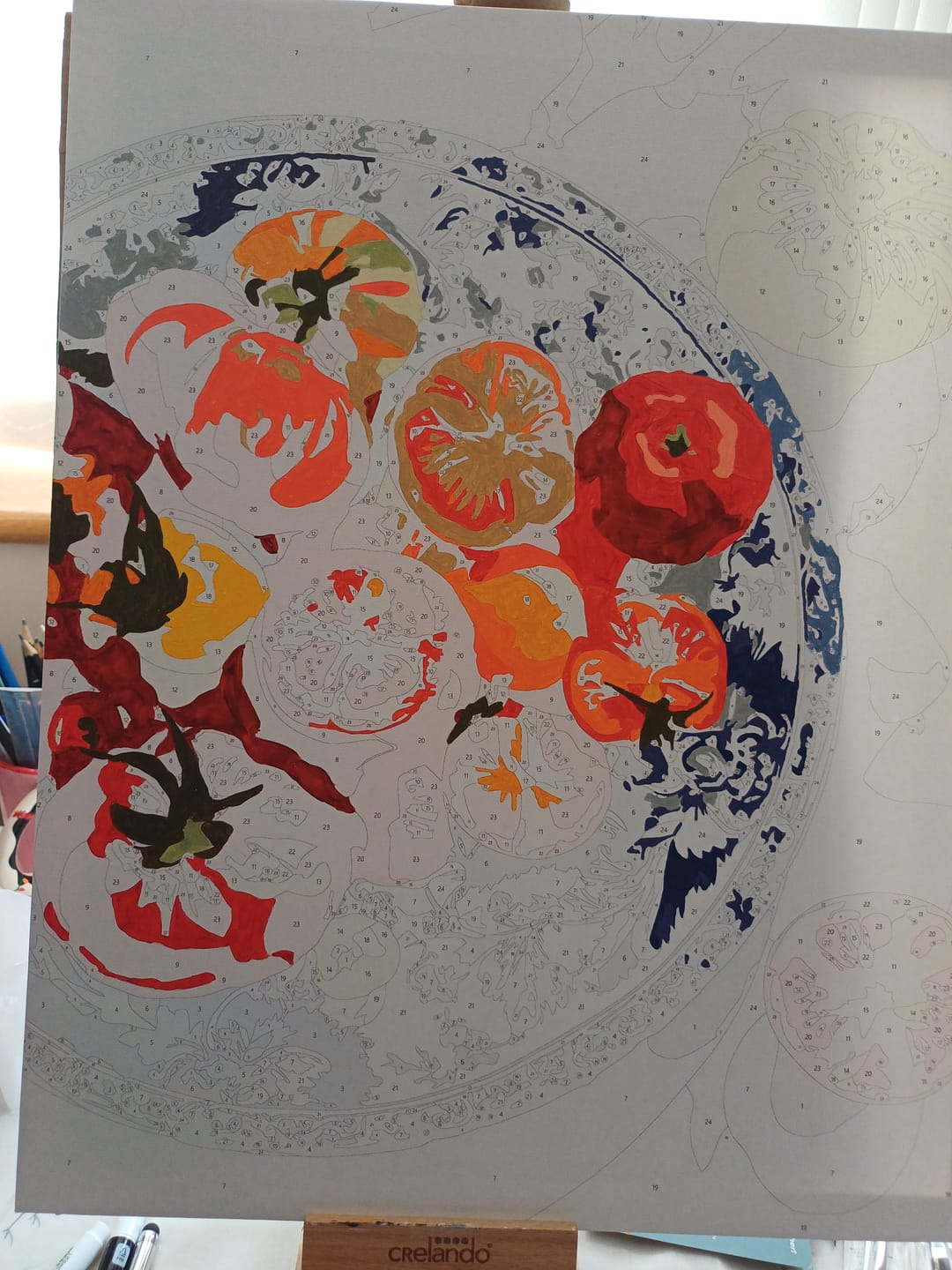 Customer photo review of Summer Plate | Paint by Number
