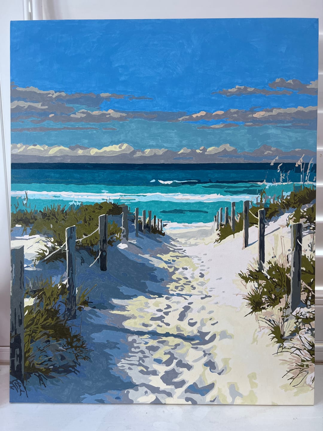 Customer photo review of Beach Path | Paint by Number