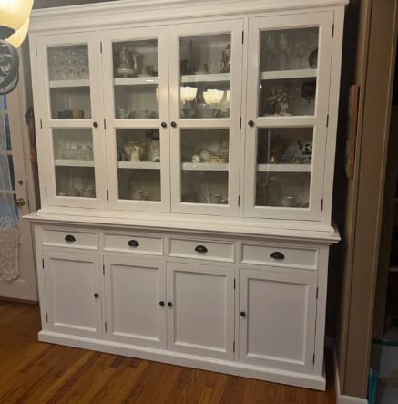 Customer photo review of Halifax Large Buffet Hutch Unit with 4 Glass Doors 79''