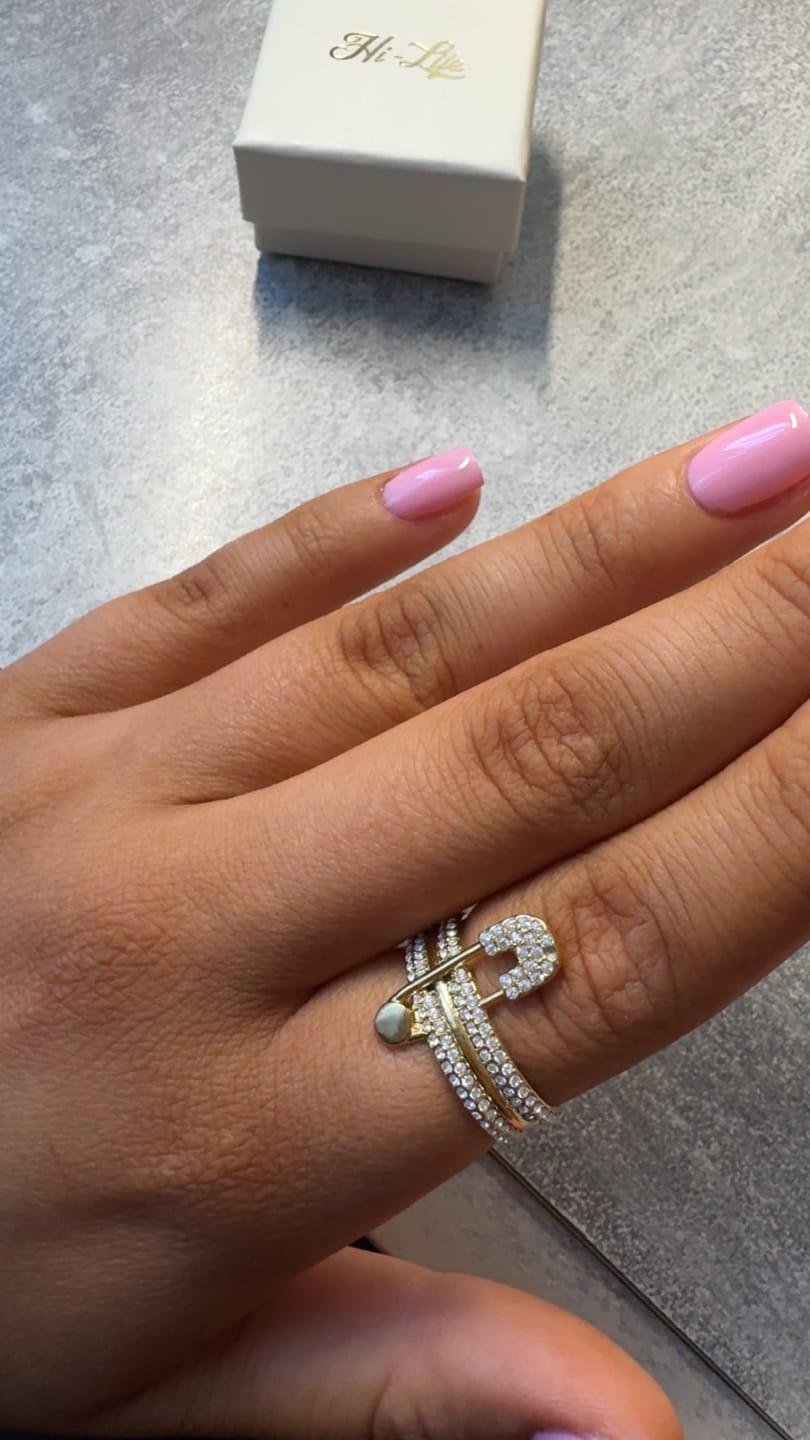Customer photo review of Pave Flow Safety Ring 14K Vergoldung