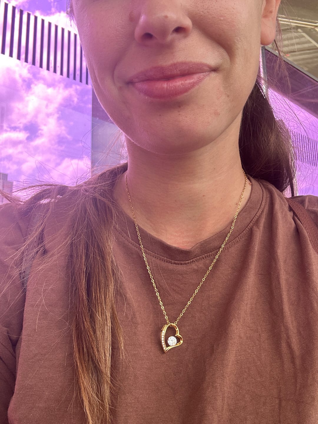 Customer photo review of To The Best Mom - Heart of Our Family Necklace