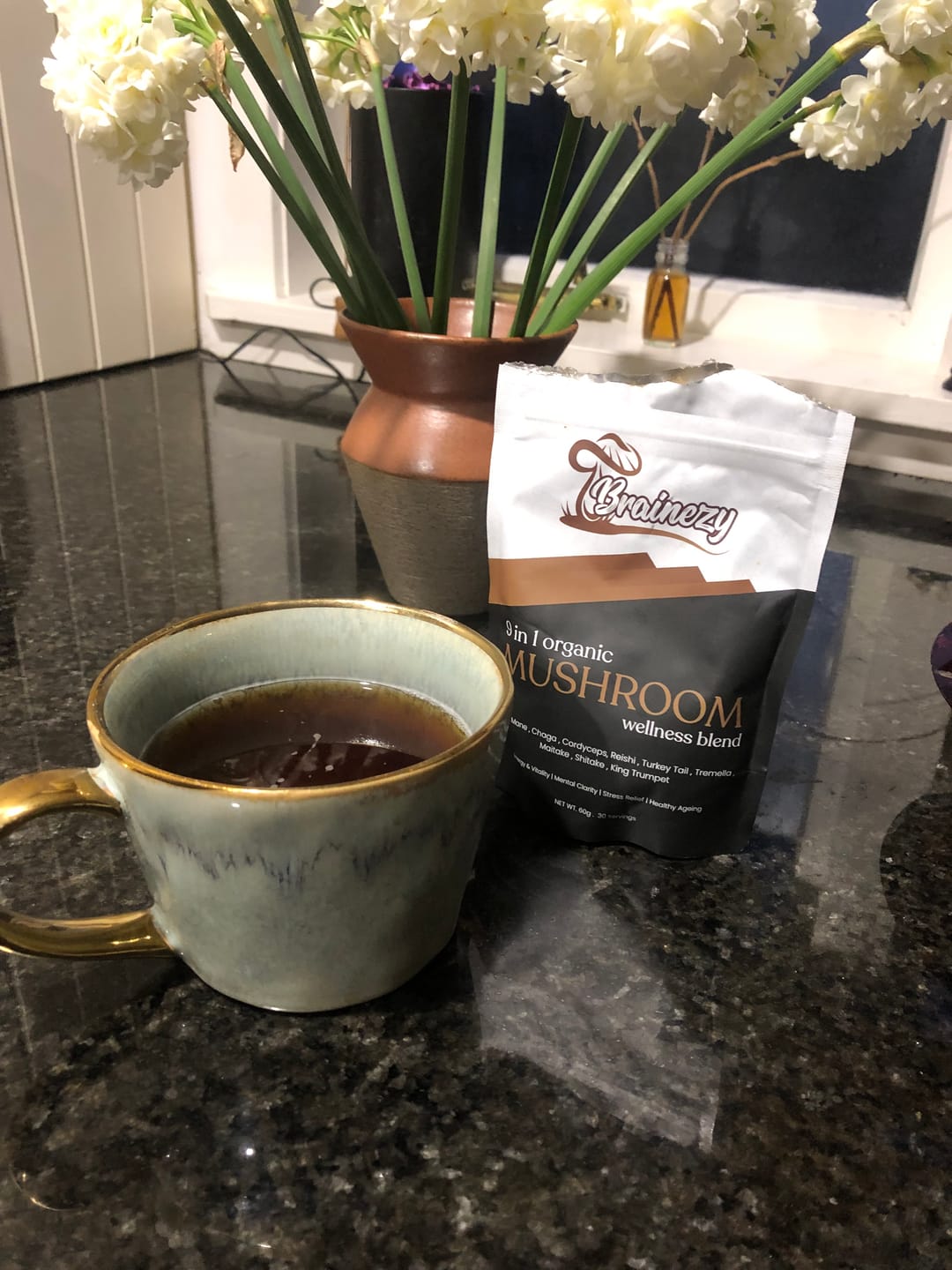 Customer photo review of Daily Mushroom Energy & Mind Support- 60g (30 Servings)
