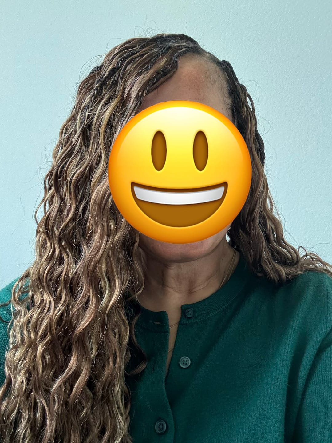 Customer photo review of #4/27/30 Mix Color Blend Loose Deep Wave Human Crochet Hair