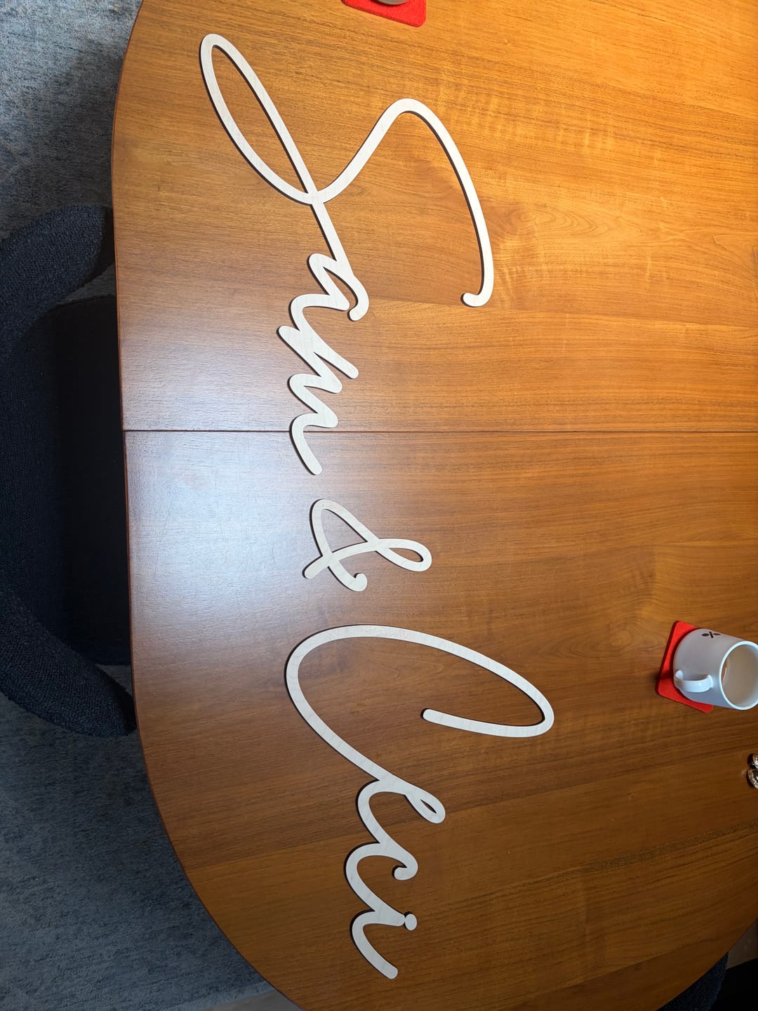 Customer photo review of Custom Wooden Word