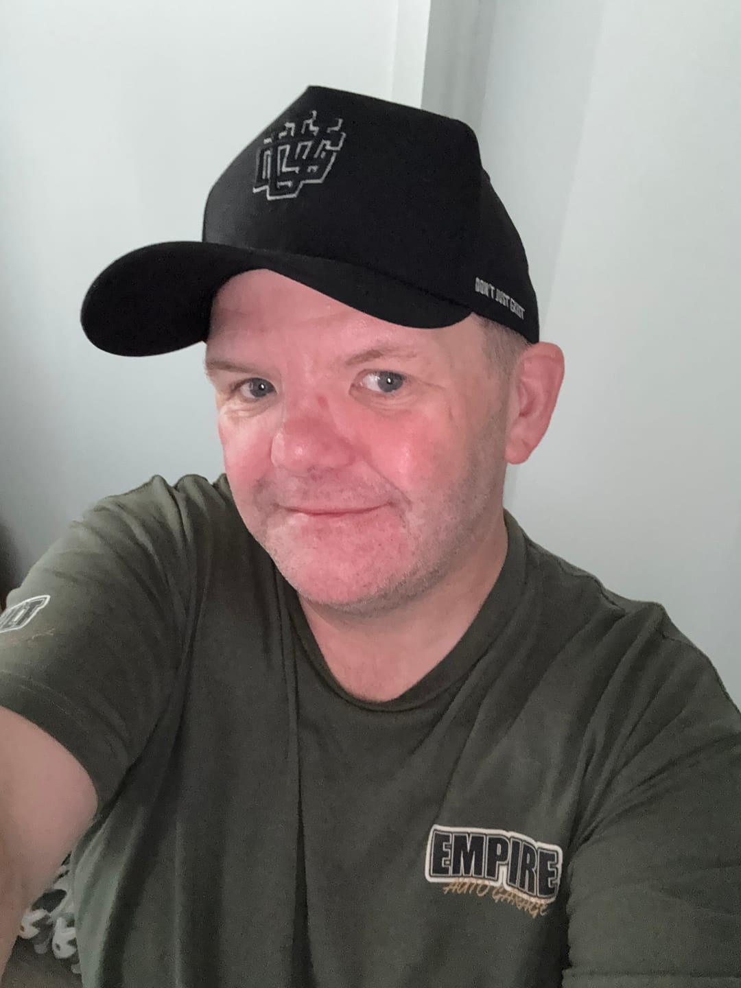 Customer photo review of ULTRA FIT Black Water-Resistant A-Frame Snapback