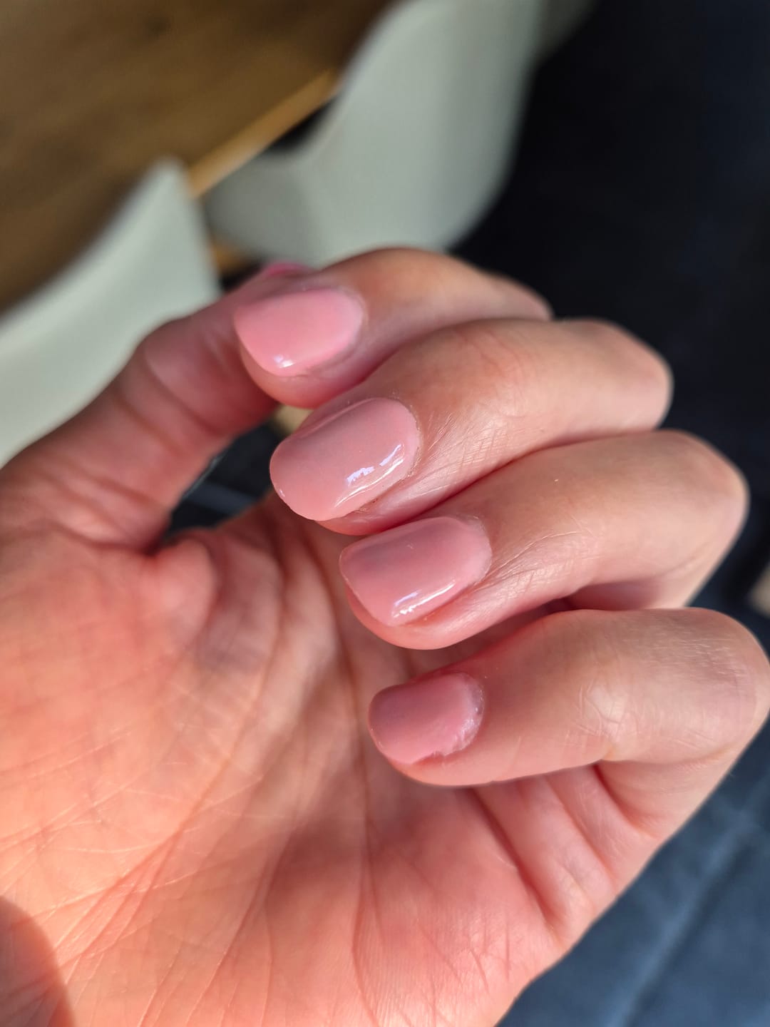 Customer photo review of Peach Sorbet Dipping Powder