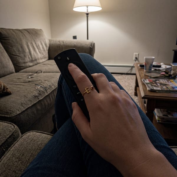 Customer photo review of Adjustable Initial  & Birthstone Ring