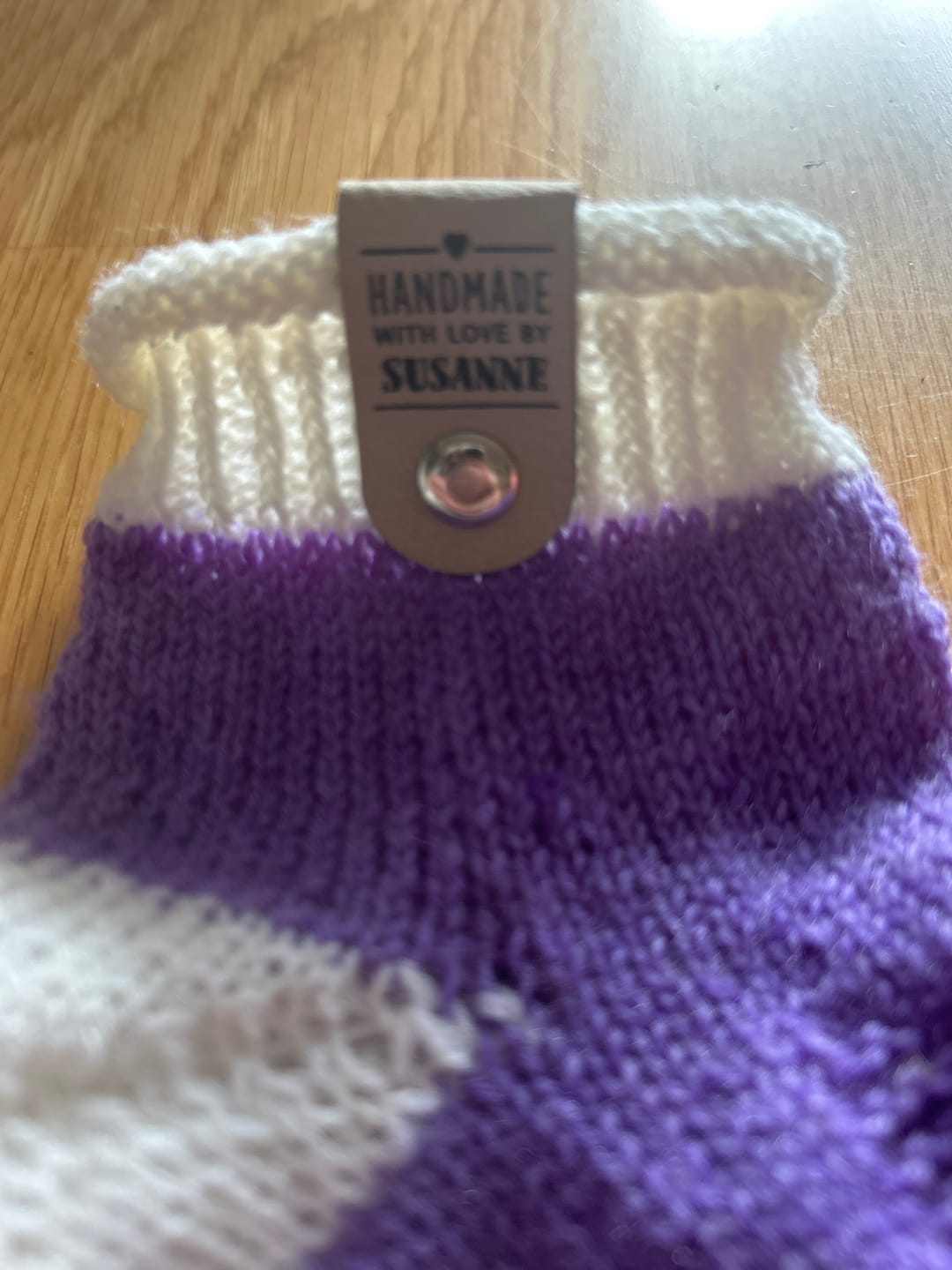 Customer photo review of Kunstleder-Labels mit Chicago Screws - Personalisierte Labels