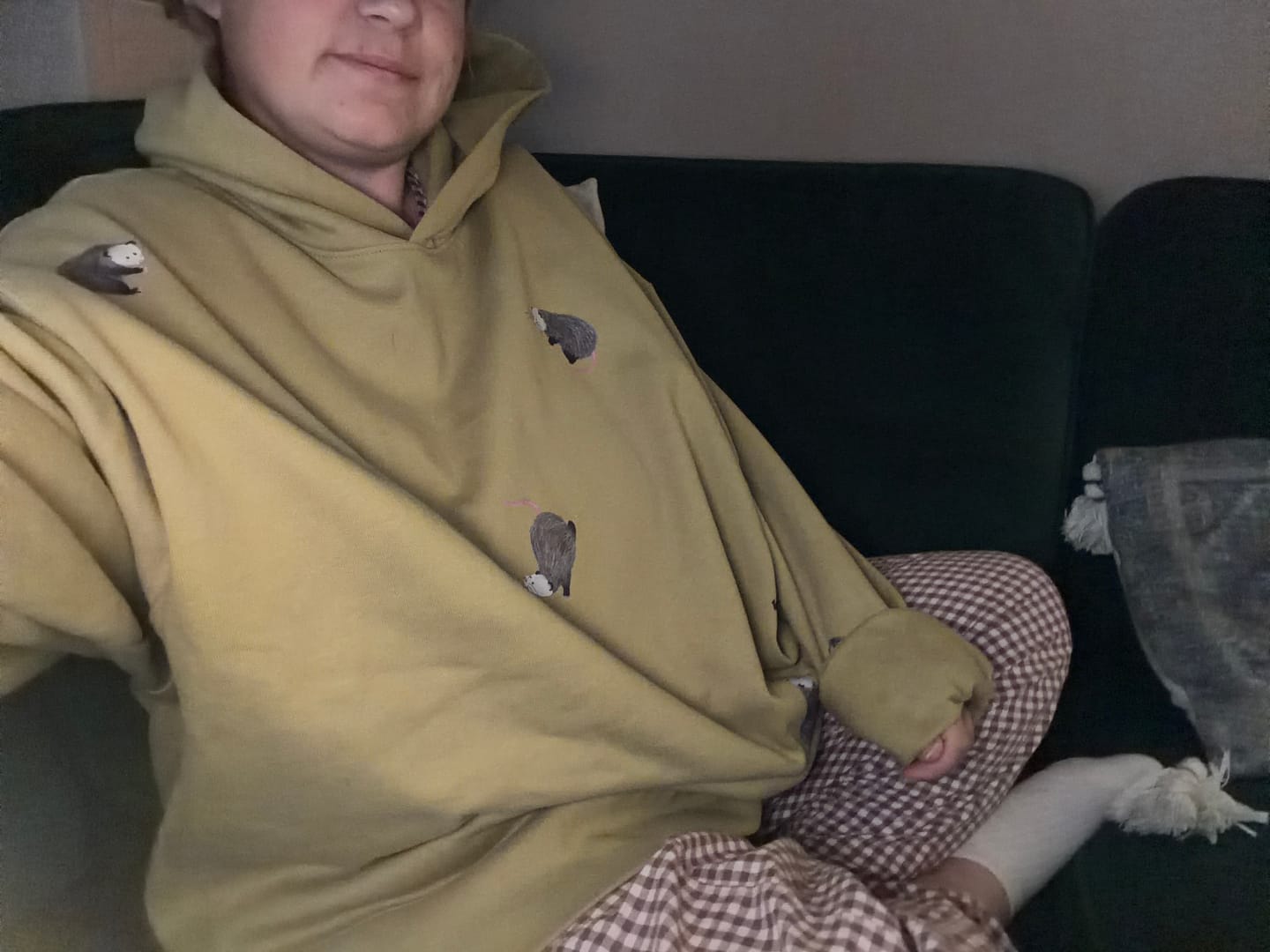 Customer photo review of Opossums Oversized Boxy Hoodie