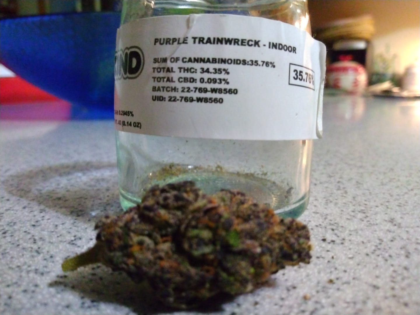 Customer photo review of Purple Trainwreck - Indoor - 4 Grams - Sativa