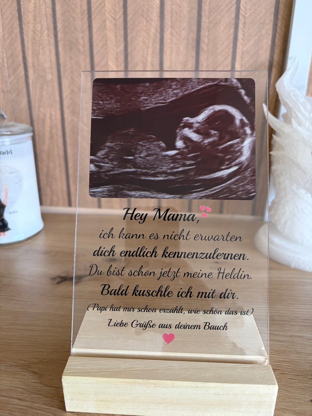 Customer photo review of Acrylglas - Ultraschallbild Mama - personalisierbar