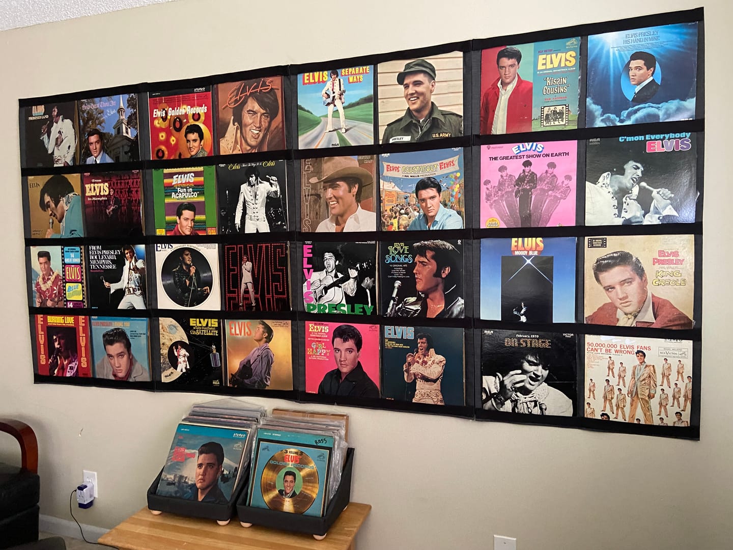 Customer photo review of 12" Vinyl Record Display Frame - LP Wall Storage