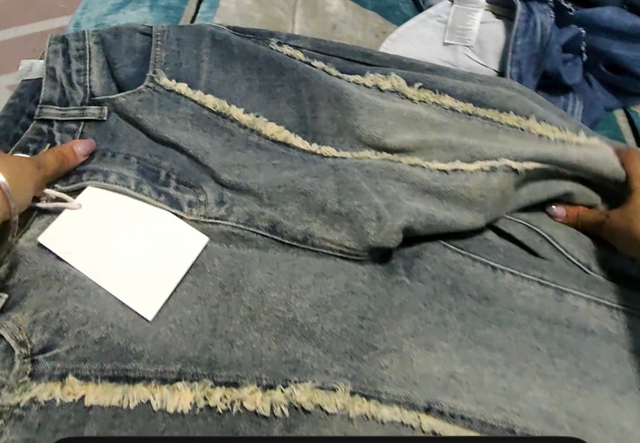 Customer photo review of Aelfric Eden Baggy Fringe Jeans