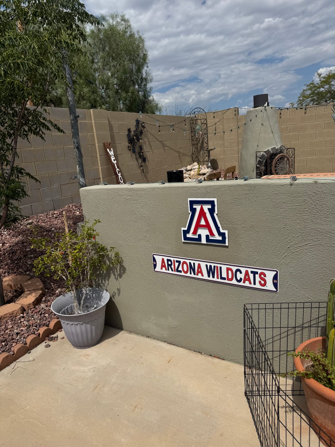 Customer photo review of Arizona Wildcats  "A" 3D Vintage Metal Wall Art