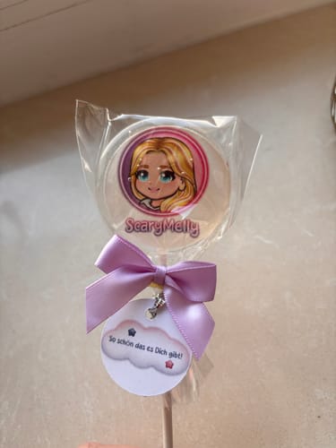 Customer photo review of Logo im Lolli (Geschäftskunden) - Werbegeschenk mit logo