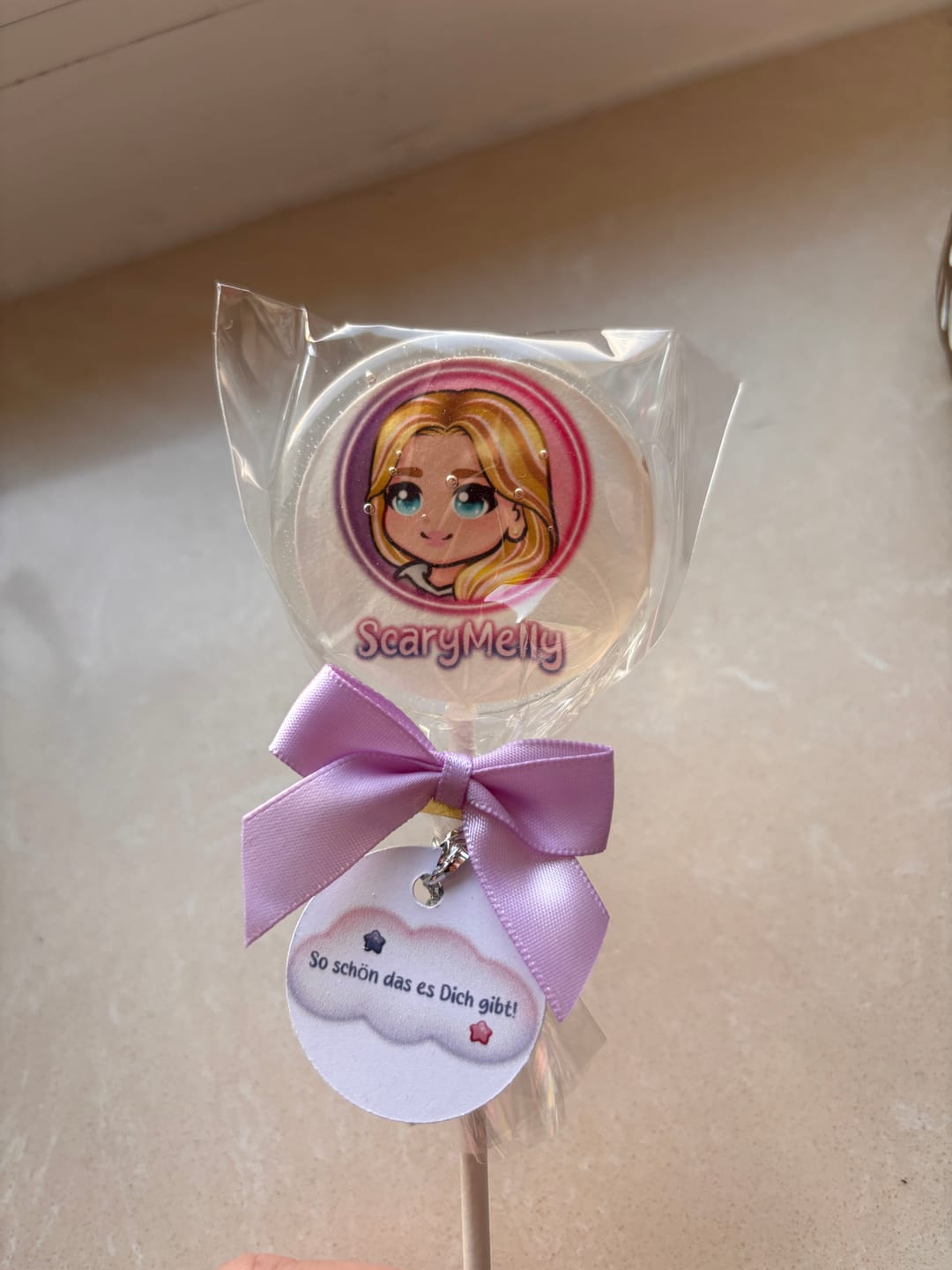 Customer photo review of Logo im Lolli (Geschäftskunden) - Werbegeschenk mit logo