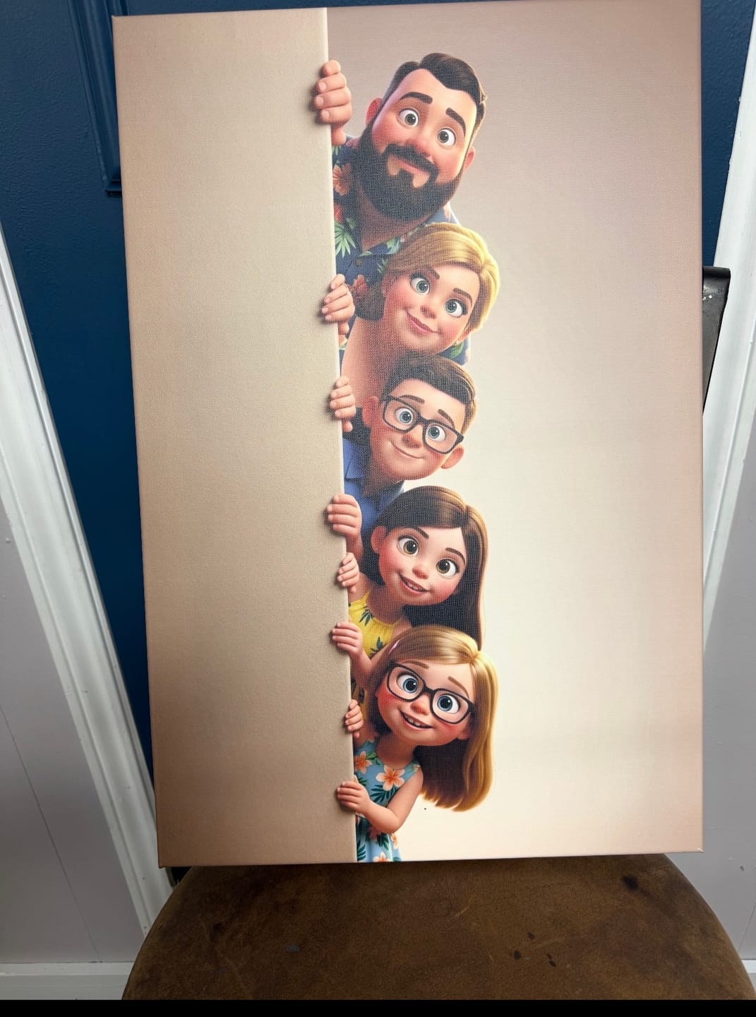 Customer photo review of Personalized Canvas - Animated Wall