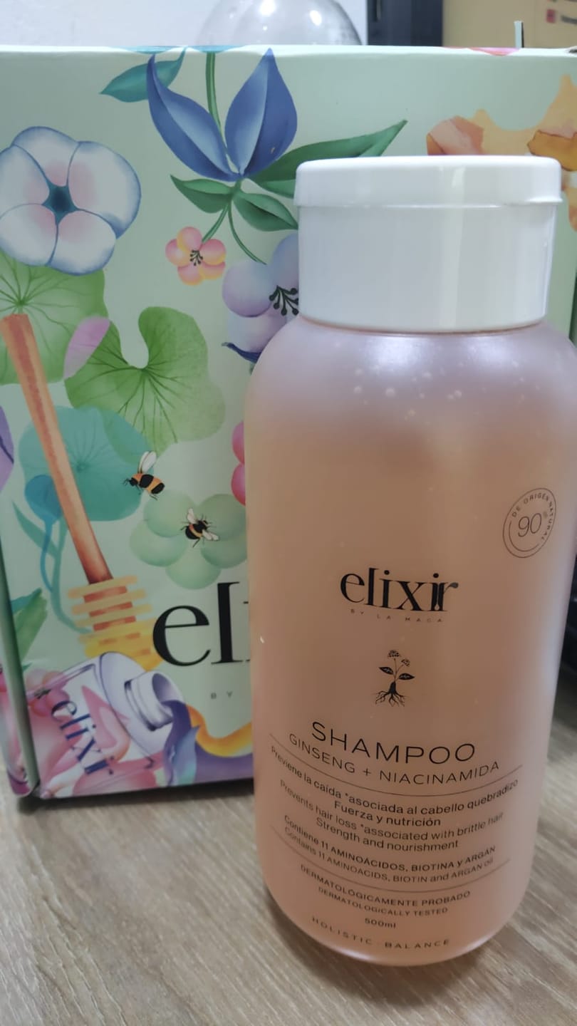 Customer photo review of Shampoo Ginseng + Niacinamida