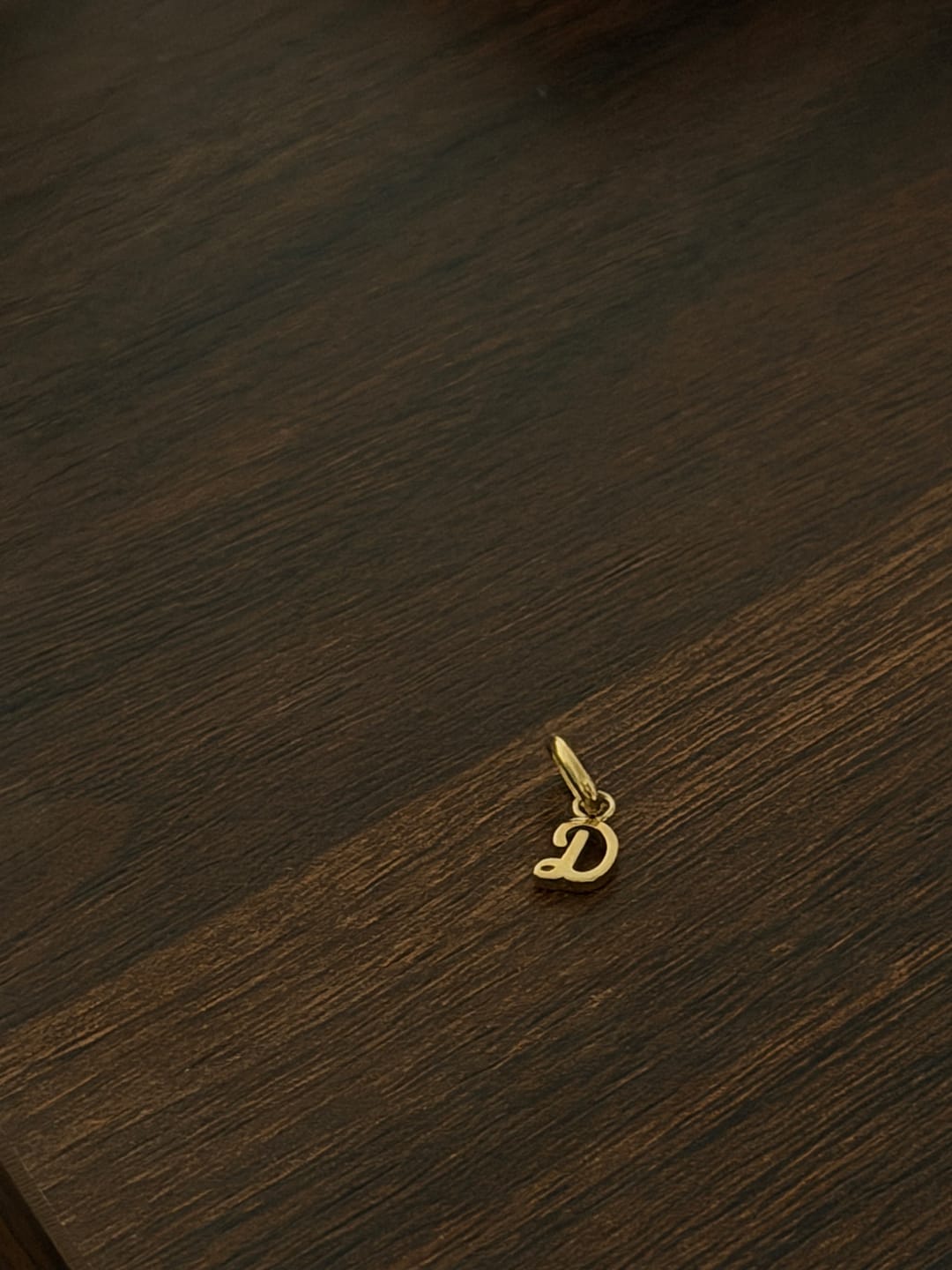 Customer photo review of Mini Italic Initial Charm