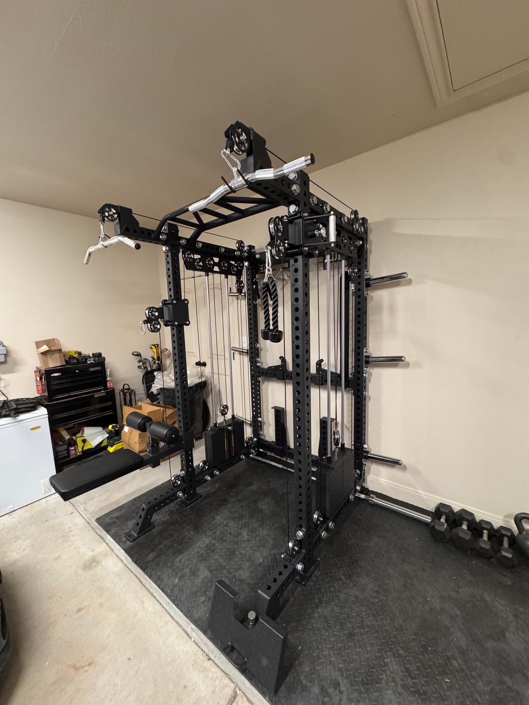 Customer photo review of HD1 Squat Rack Functional Trainer
