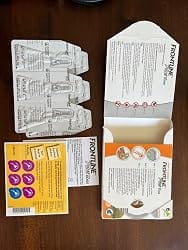 Customer photo review of Frontline Plus for Small Dogs 5 to 22 lbs – 6 Month Flea and Tick Treatment