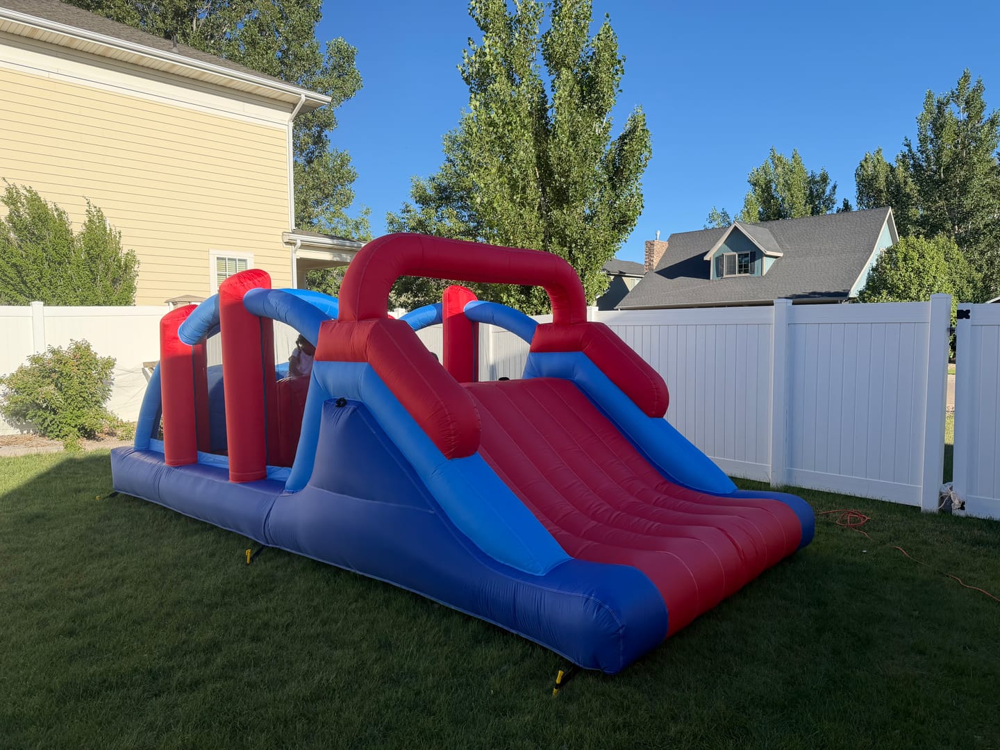 Customer photo review of Rocket Rush Obstacle Slide