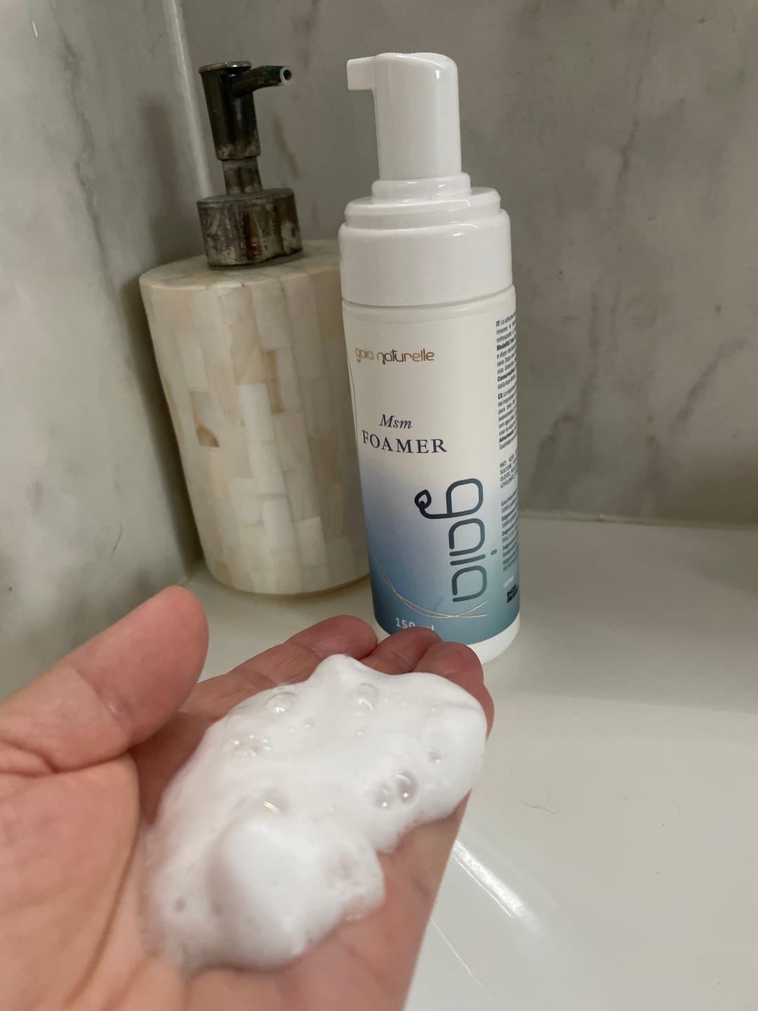 Customer photo review of MSM Foamer – pjena za pranje lica s MSM-om