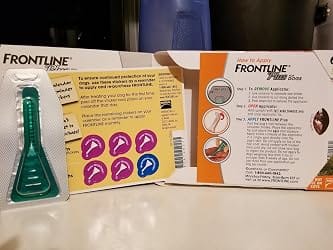 Customer photo review of Frontline Plus for Small Dogs 5 to 22 lbs – 6 Month Flea and Tick Treatment